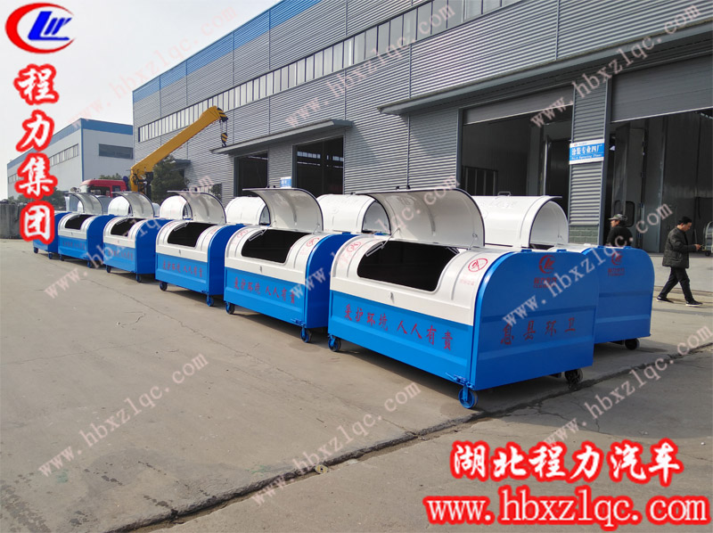 2019/9/4，息縣閣佳物業(yè)管理有限公司在程力集團(tuán)訂購(gòu)3方勾臂垃圾箱，單號(hào)：56989